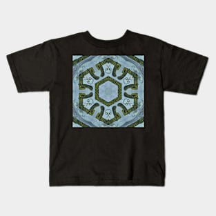 Abstract Sci-fi bio-tech Kaleidoscope pattern (Seamless) 15 Kids T-Shirt